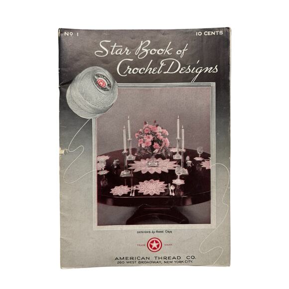 Vintage 1935 Star Book of Crochet Designs Pattern Pamphlet 20 Instructions - Picture 1 of 5